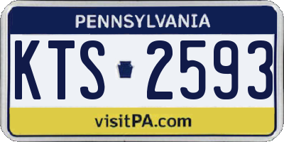 PA license plate KTS2593