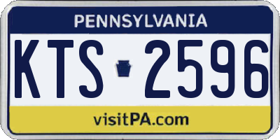 PA license plate KTS2596
