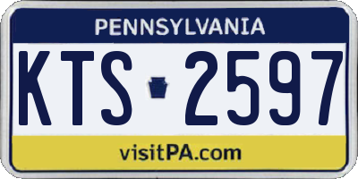 PA license plate KTS2597