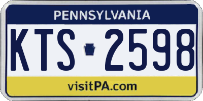 PA license plate KTS2598
