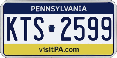 PA license plate KTS2599