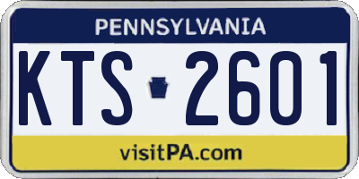 PA license plate KTS2601