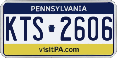 PA license plate KTS2606