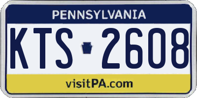 PA license plate KTS2608