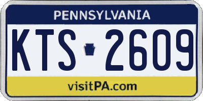 PA license plate KTS2609