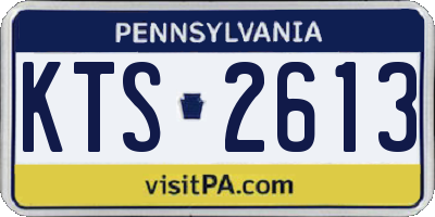 PA license plate KTS2613