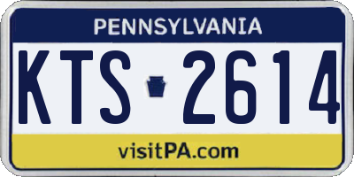 PA license plate KTS2614