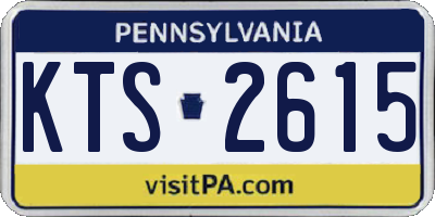 PA license plate KTS2615