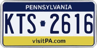 PA license plate KTS2616