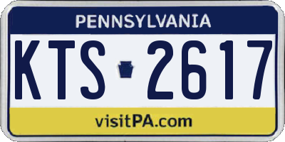PA license plate KTS2617
