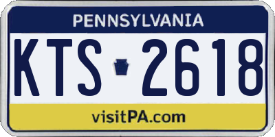 PA license plate KTS2618