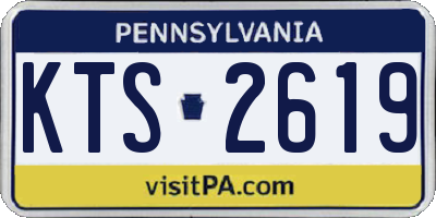 PA license plate KTS2619