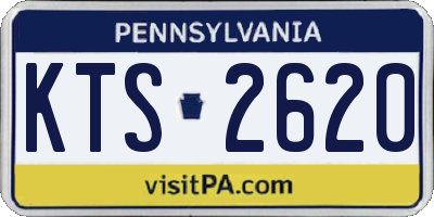 PA license plate KTS2620