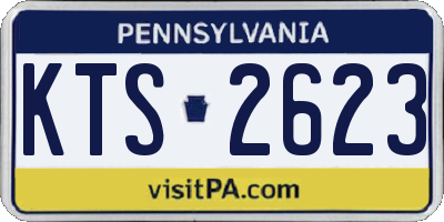 PA license plate KTS2623
