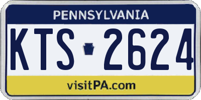 PA license plate KTS2624
