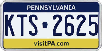 PA license plate KTS2625