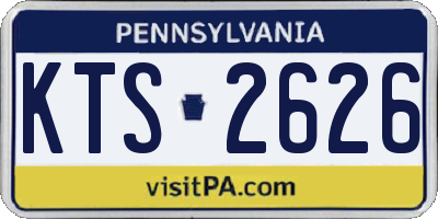 PA license plate KTS2626