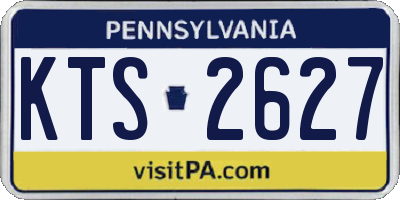 PA license plate KTS2627