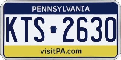 PA license plate KTS2630