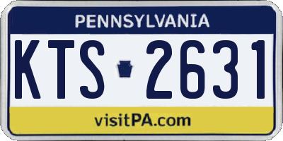 PA license plate KTS2631