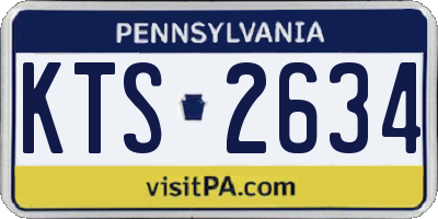 PA license plate KTS2634