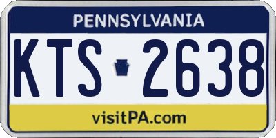 PA license plate KTS2638