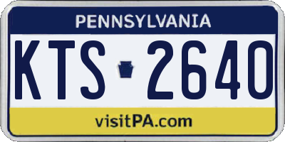 PA license plate KTS2640