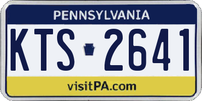 PA license plate KTS2641