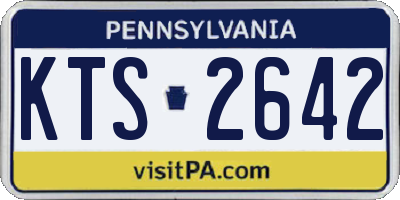 PA license plate KTS2642
