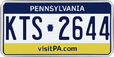PA license plate KTS2644