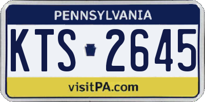 PA license plate KTS2645