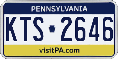 PA license plate KTS2646