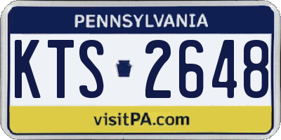 PA license plate KTS2648