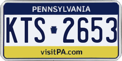 PA license plate KTS2653