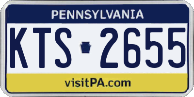 PA license plate KTS2655