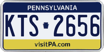 PA license plate KTS2656