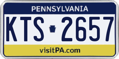 PA license plate KTS2657