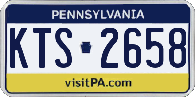 PA license plate KTS2658