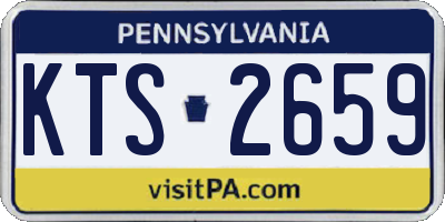 PA license plate KTS2659