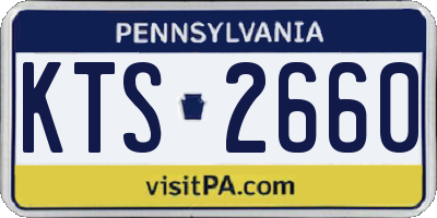 PA license plate KTS2660