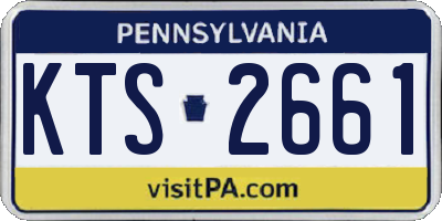 PA license plate KTS2661