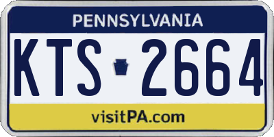 PA license plate KTS2664