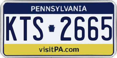 PA license plate KTS2665