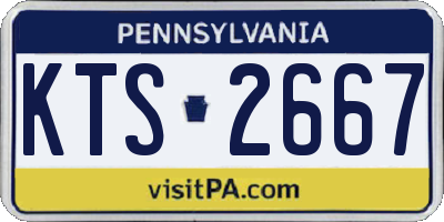PA license plate KTS2667