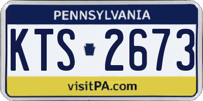 PA license plate KTS2673