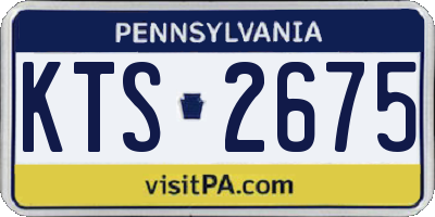 PA license plate KTS2675