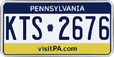 PA license plate KTS2676