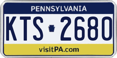PA license plate KTS2680