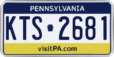 PA license plate KTS2681