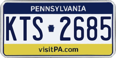 PA license plate KTS2685